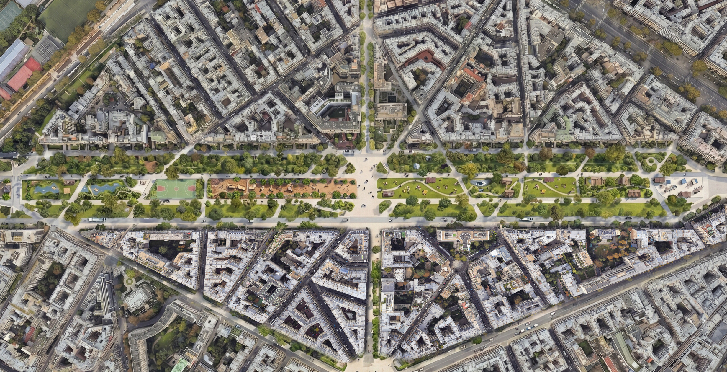 L’avenue Foch (16ᵉ) transformée en jardin - Plan masse